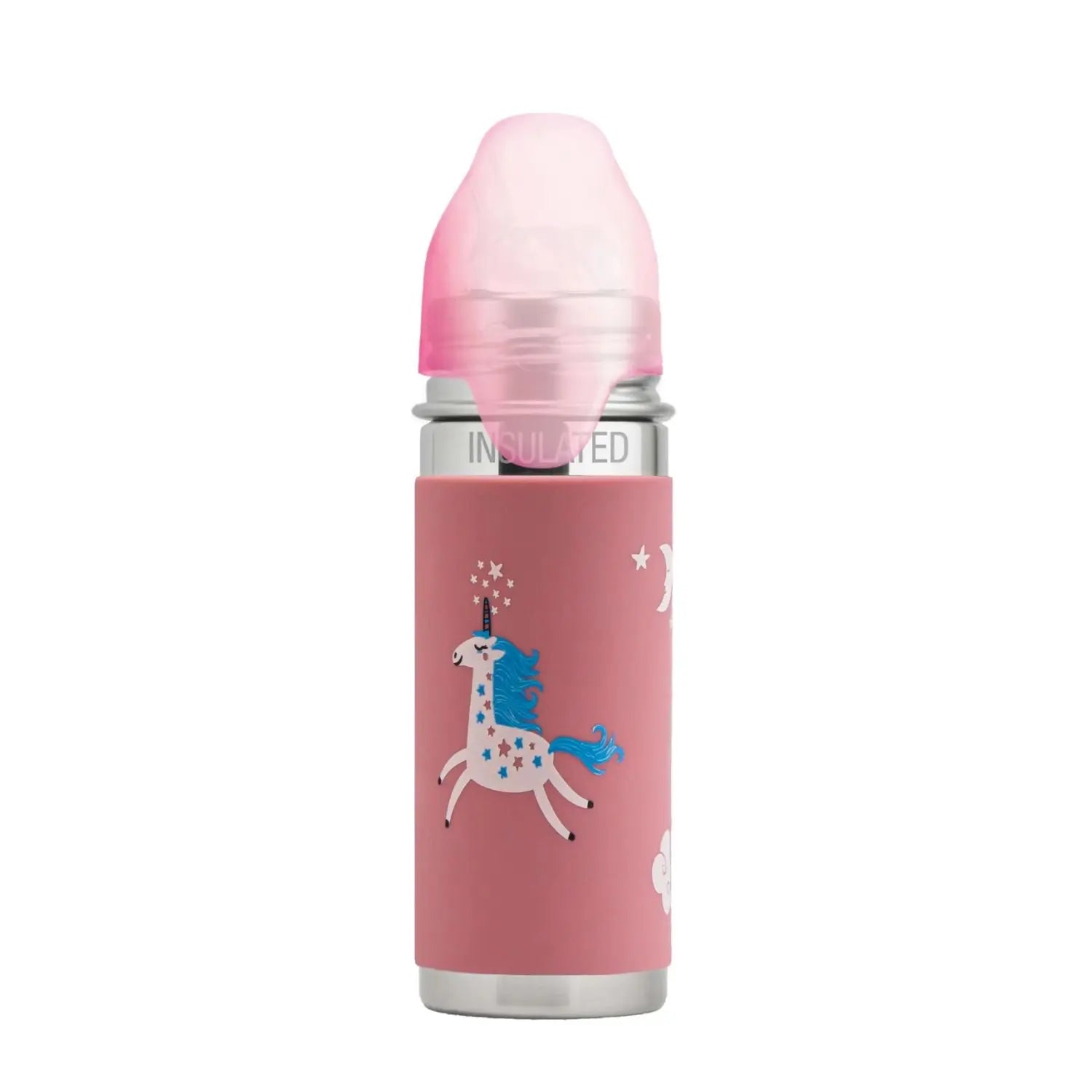 Gourde à paille Free Inox Isotherme 260ml Pura - Licorne