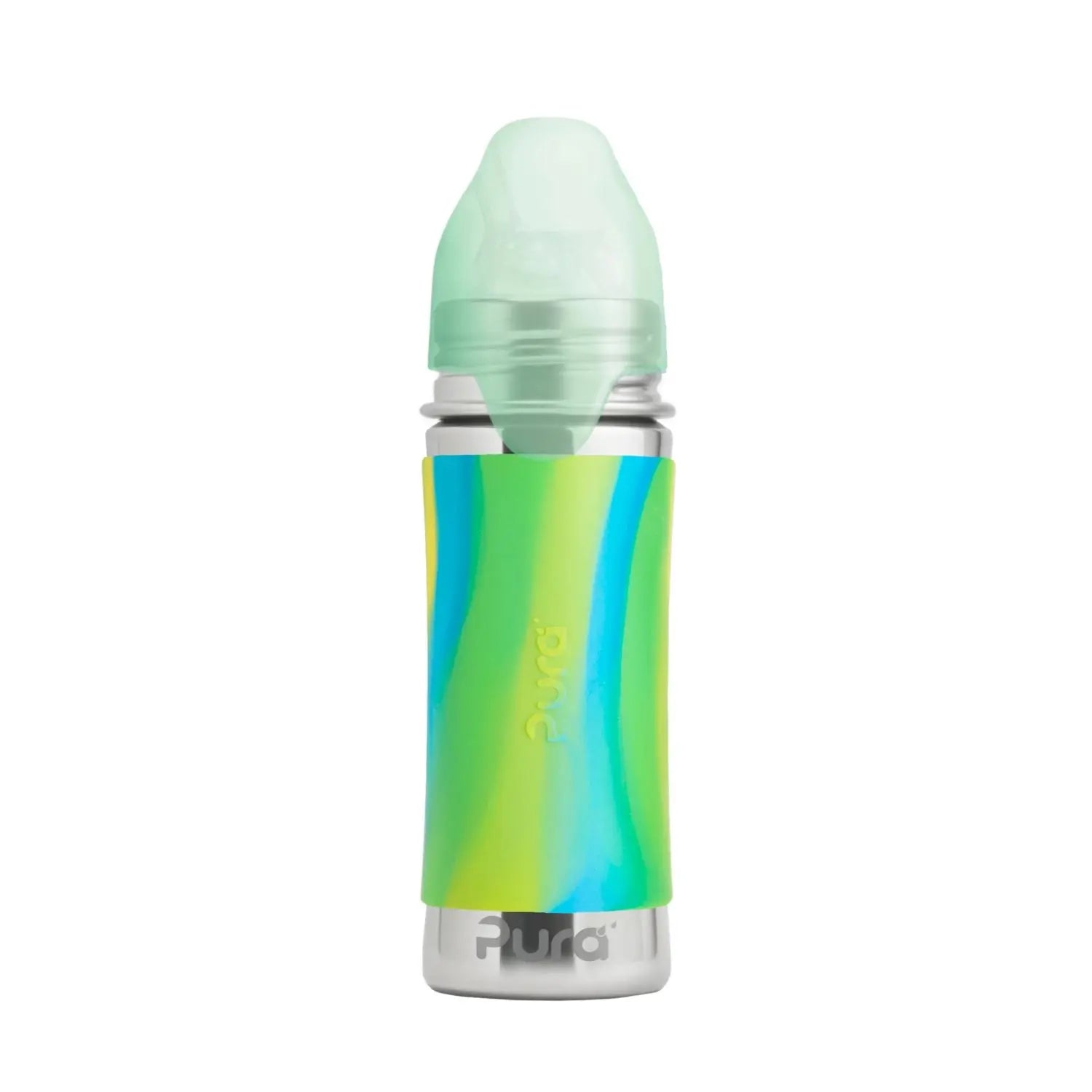 Gourde à paille Free Inox 325ml Pura - Aqua swirl