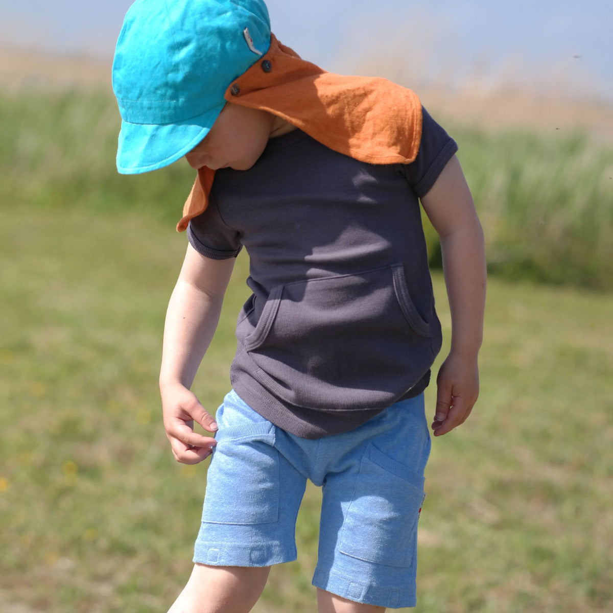 Pantalon évolutif ManyMonths en chanvre et coton bio - Hawaiian Sunset - Lilinappy