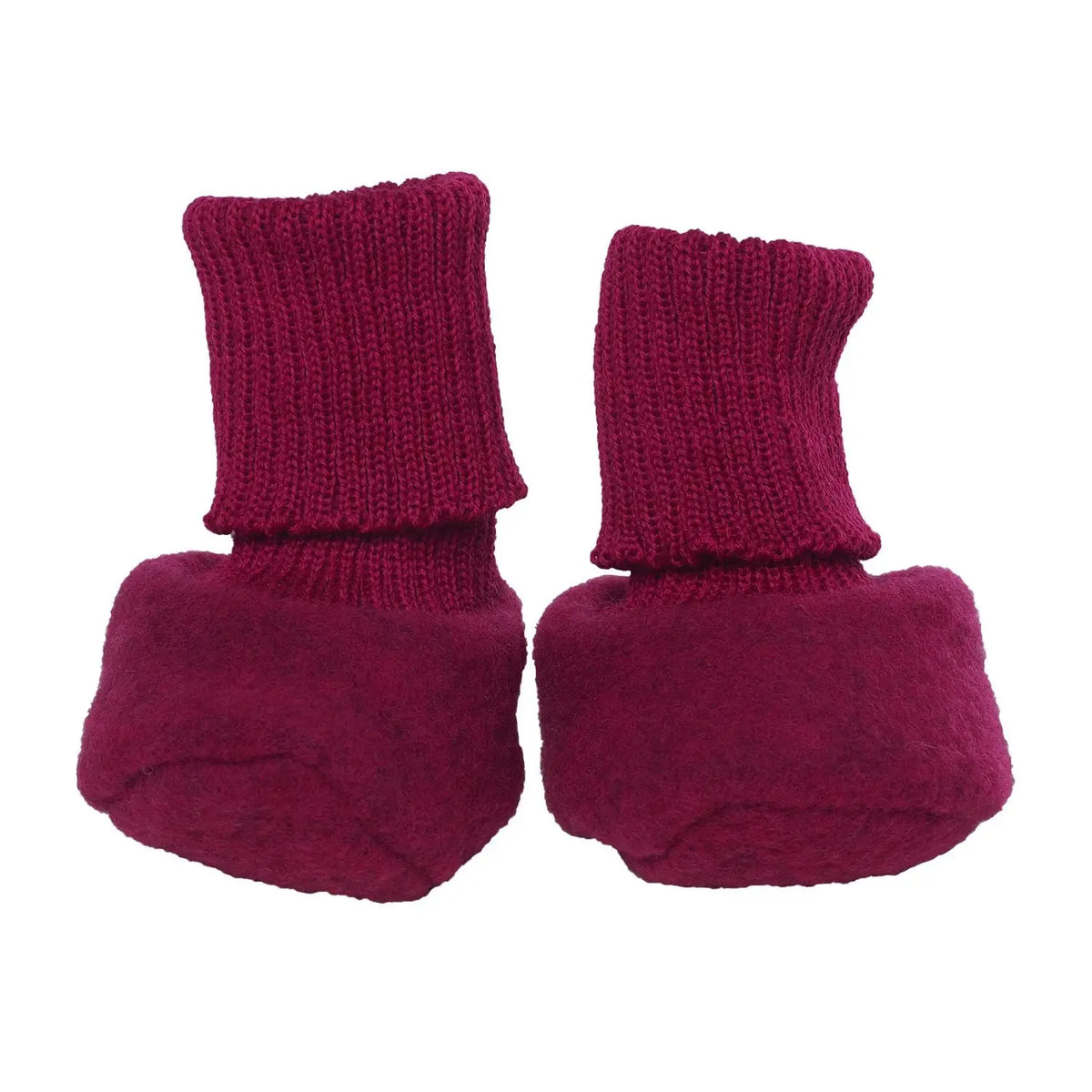 Chaussons bébé en polaire de laine mérinos bio Reiff – Baie rose