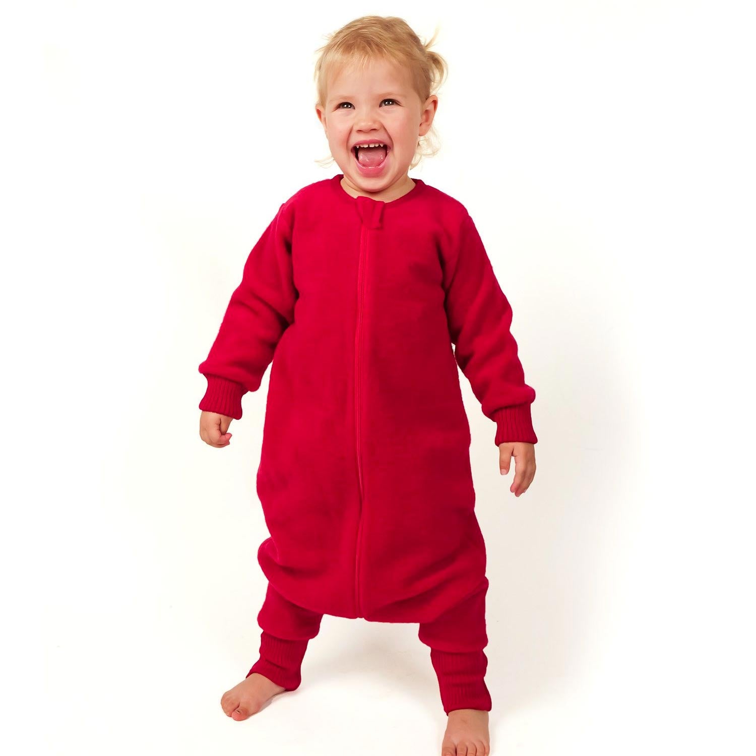 Combinaison de nuit bébé en polaire de laine bio Reiff