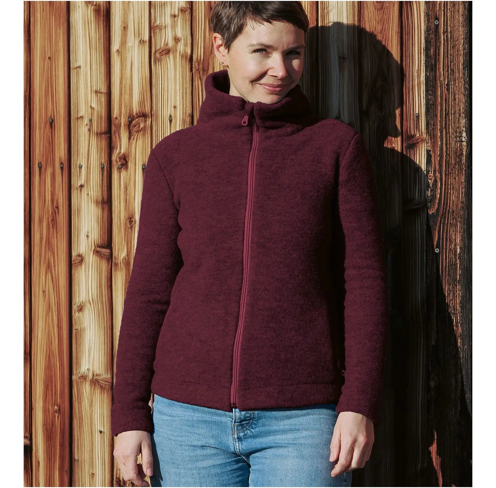 Gilet femme en polaire de laine mérinos bio Reiff