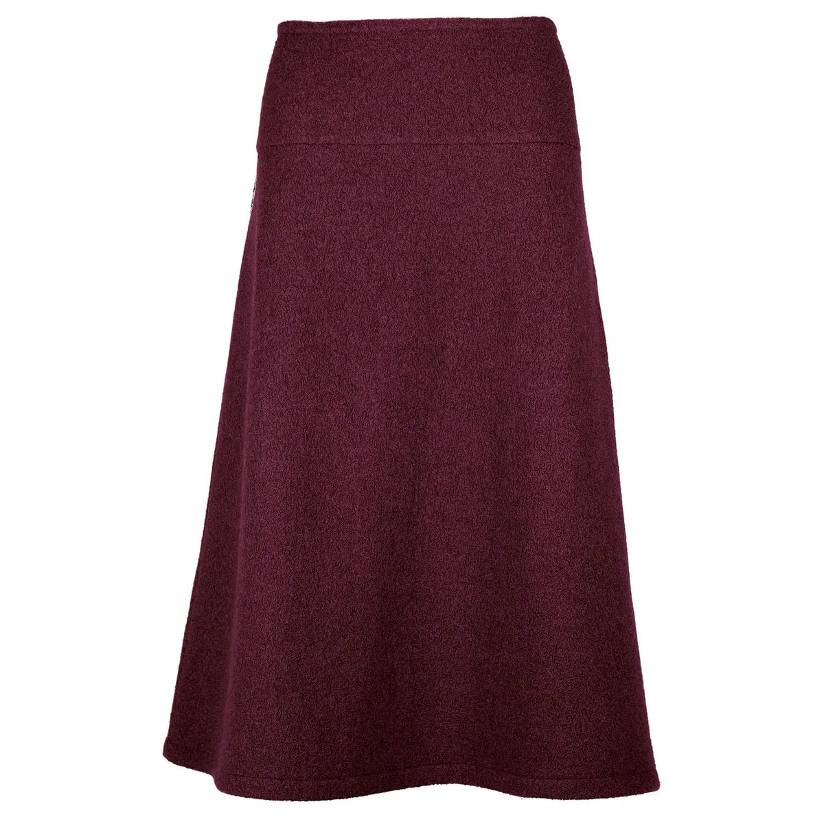 Jupe femme Nora en laine vierge Kreppwalk Reiff – Bordeaux