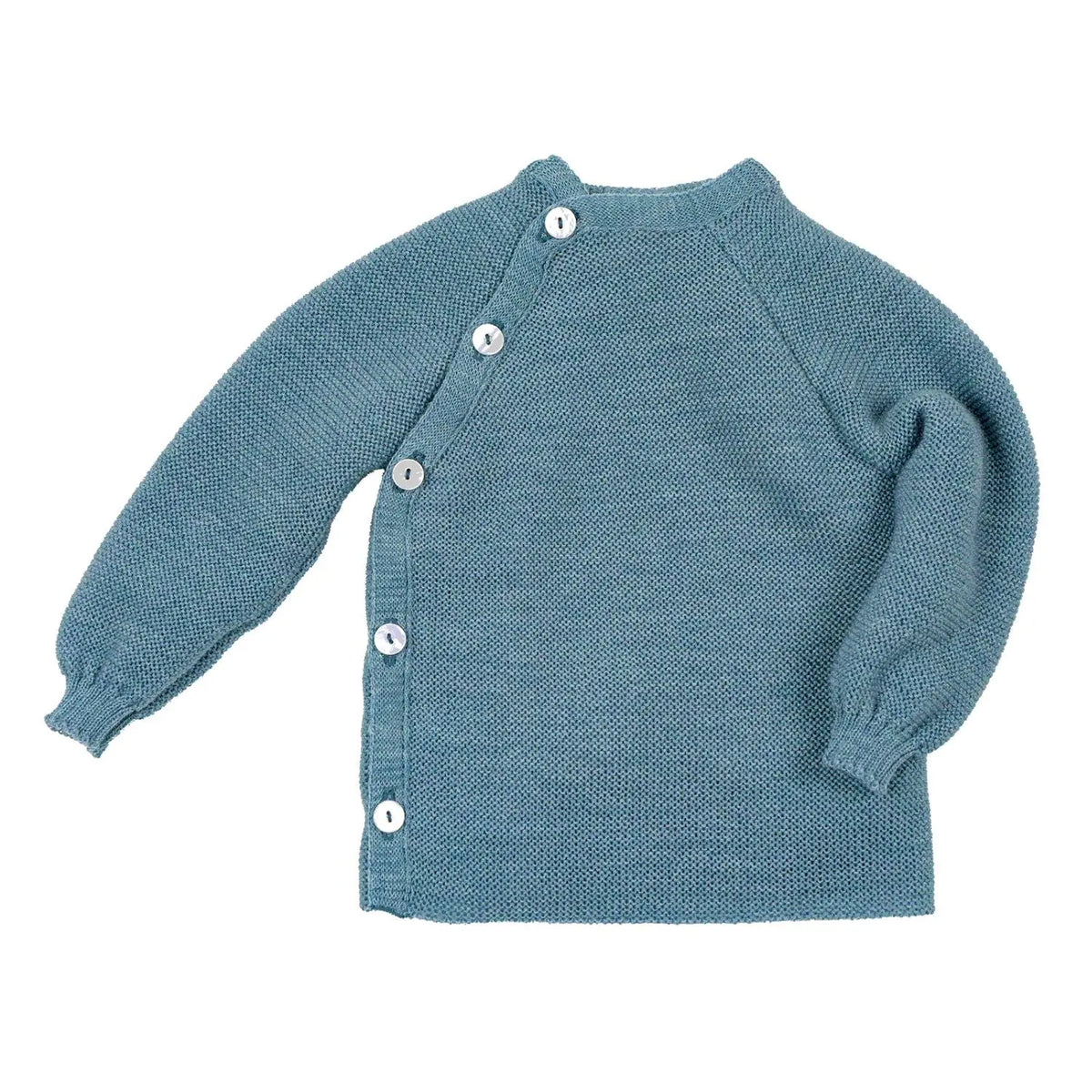 Gilet bébé en laine mérinos bio Reiff – Aqua