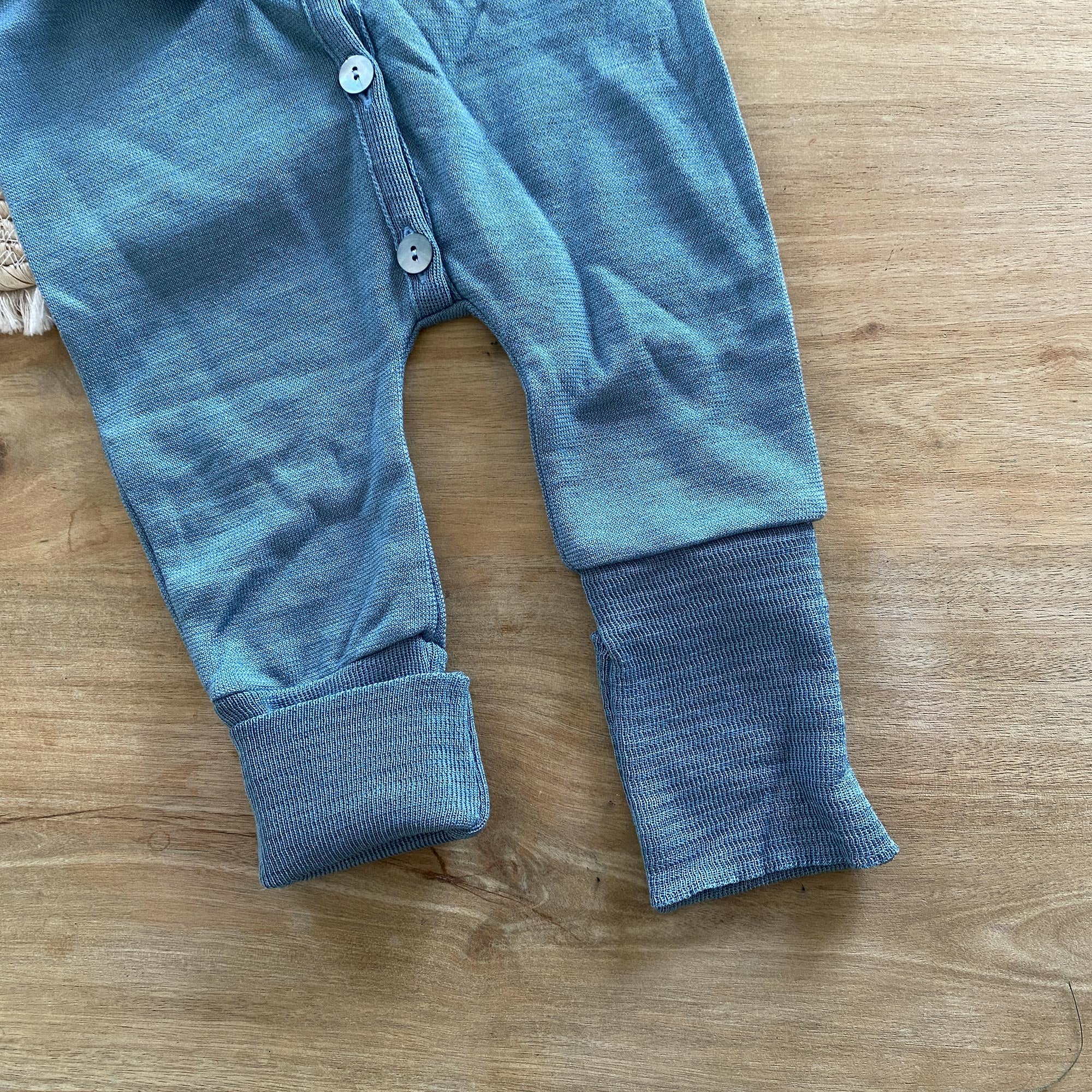 Pyjama en éponge de laine et soie Reiff - Vert