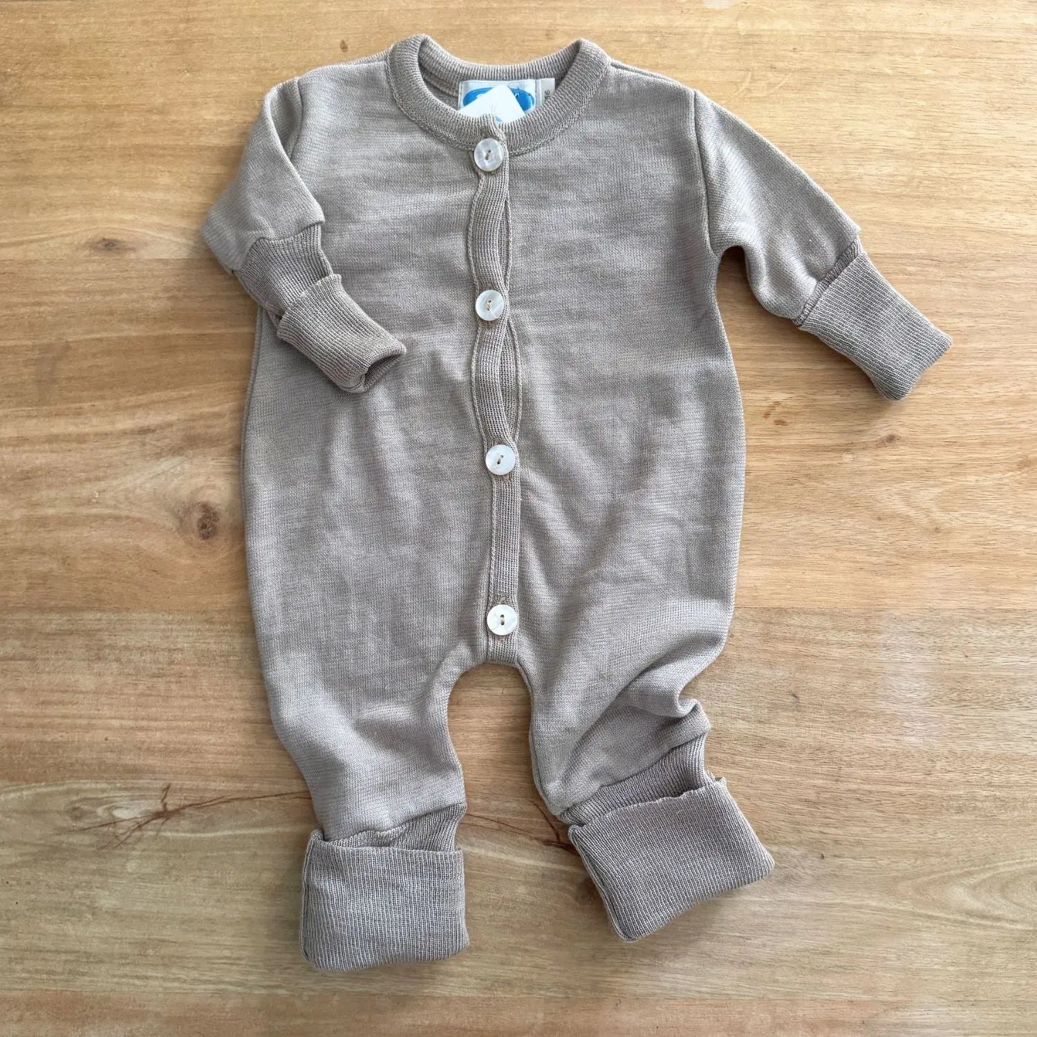 Pyjama en éponge de laine et soie Reiff - Sable