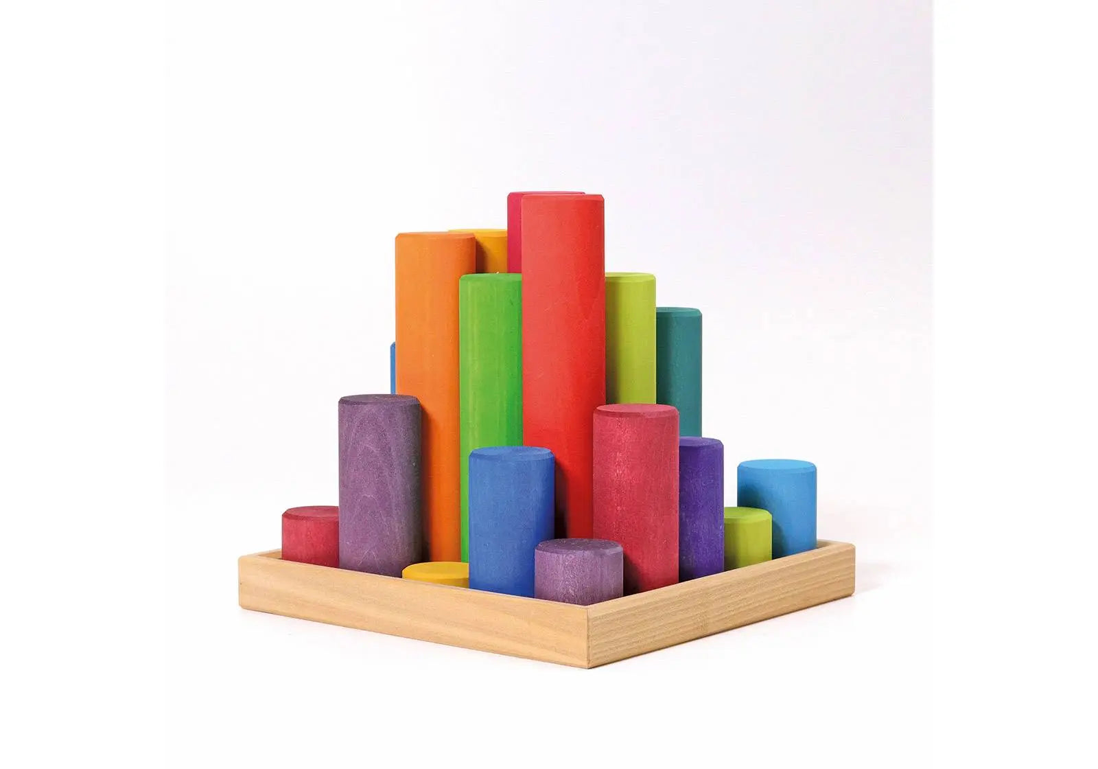 Grands rouleaux de construction en bois Grimm's - Rainbow Grimms
