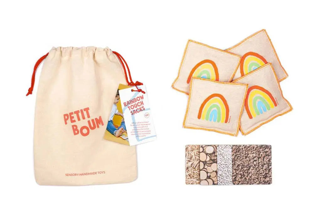 Sac de jeu sensoriel - 4 sachets sensoriels Petit Boum