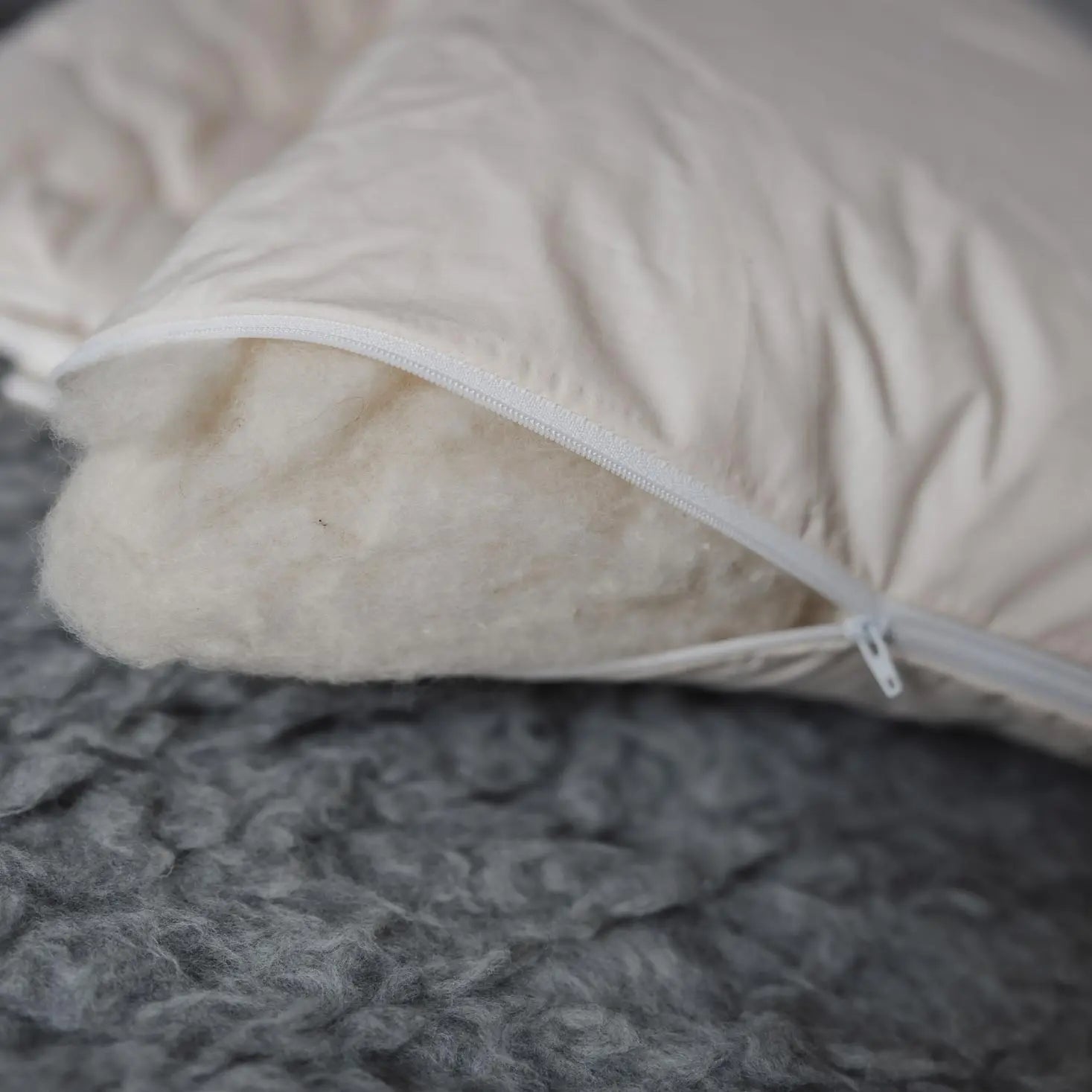 Oreiller en laine de mouton et coton biologique Saling 40x60 cm