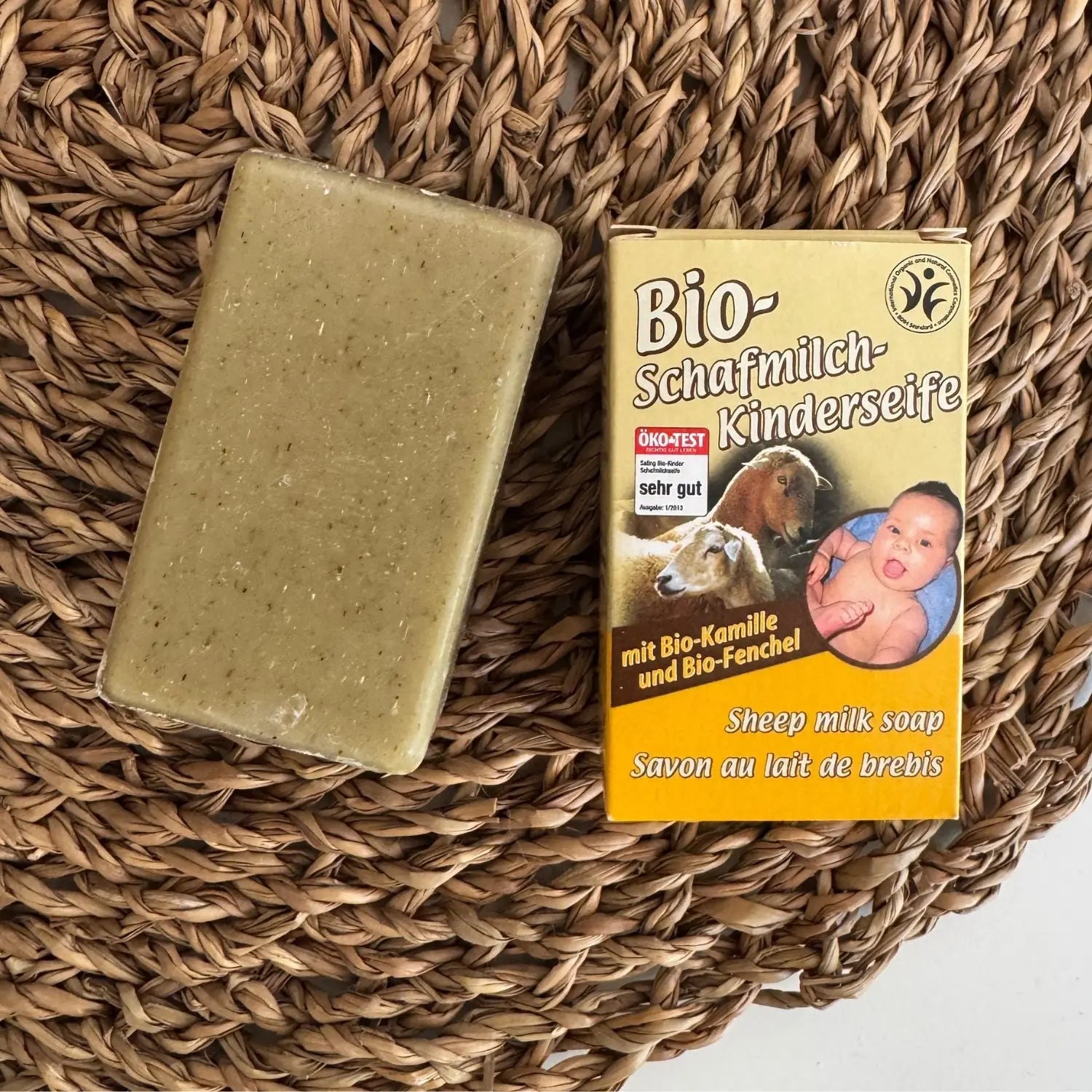 Savon enfant au lait de brebis bio Saling – Peaux sensibles