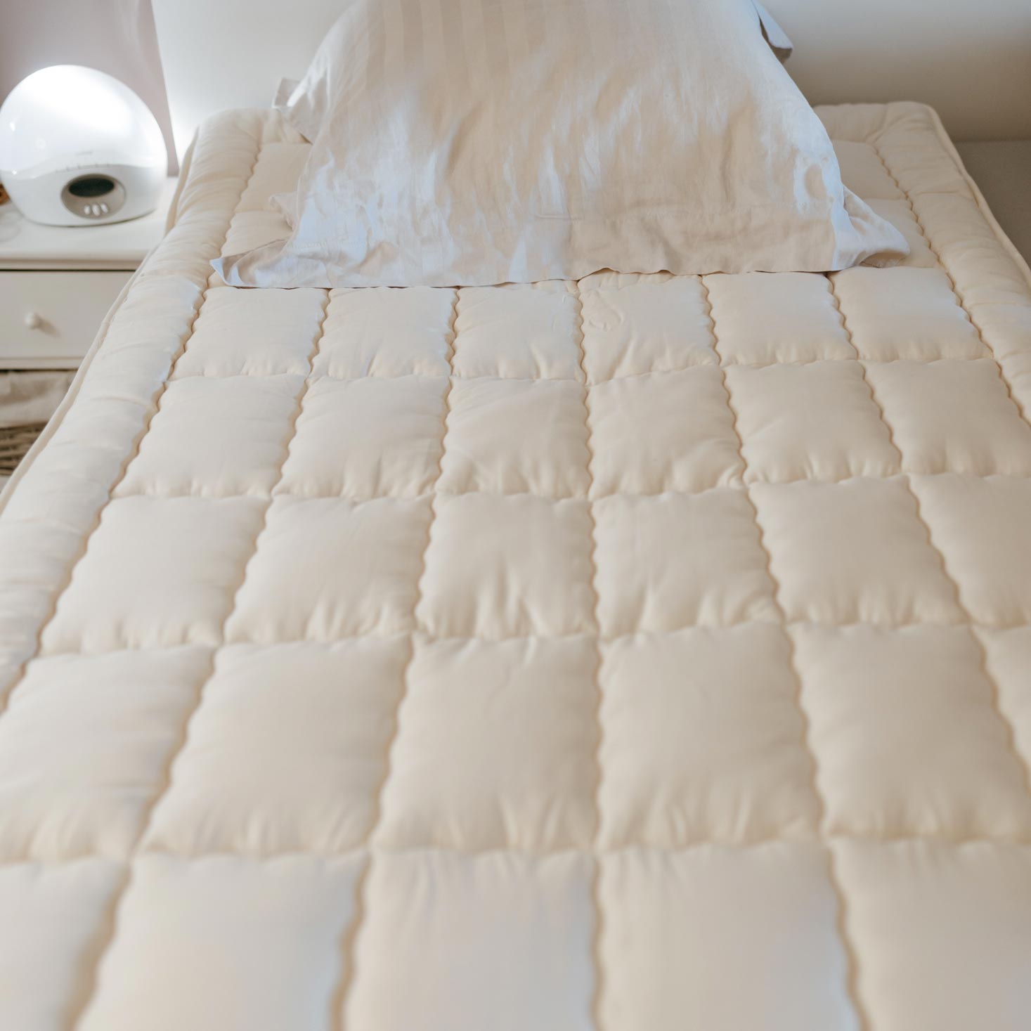 Surmatelas en laine de mouton mérinos Saling - 90×190cm - Lilinappy