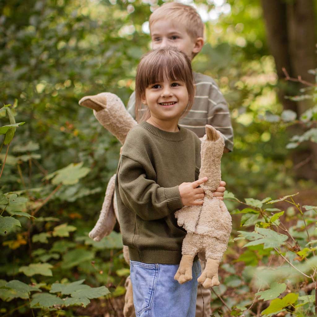 Doudou bouillotte Oie Senger Naturwelt - Sable - Lilinappy