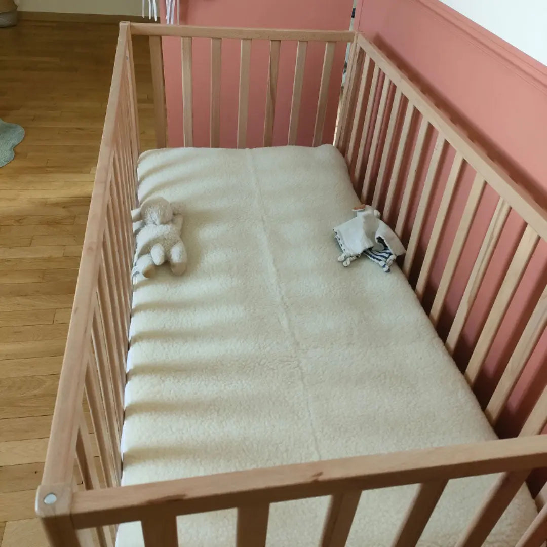Protège matelas en laine vierge Sassoupi - 60x130cm