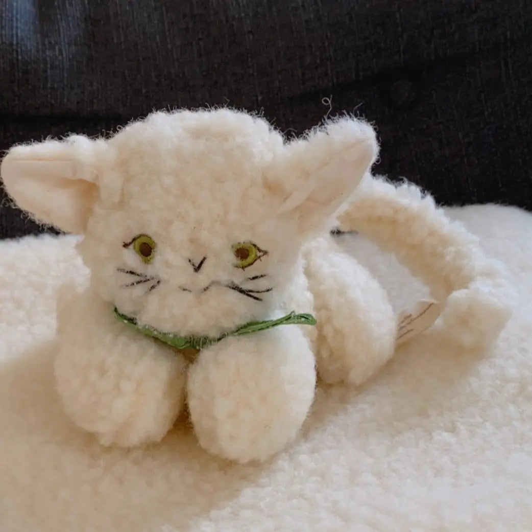 Peluche chat en laine vierge Sassoupi