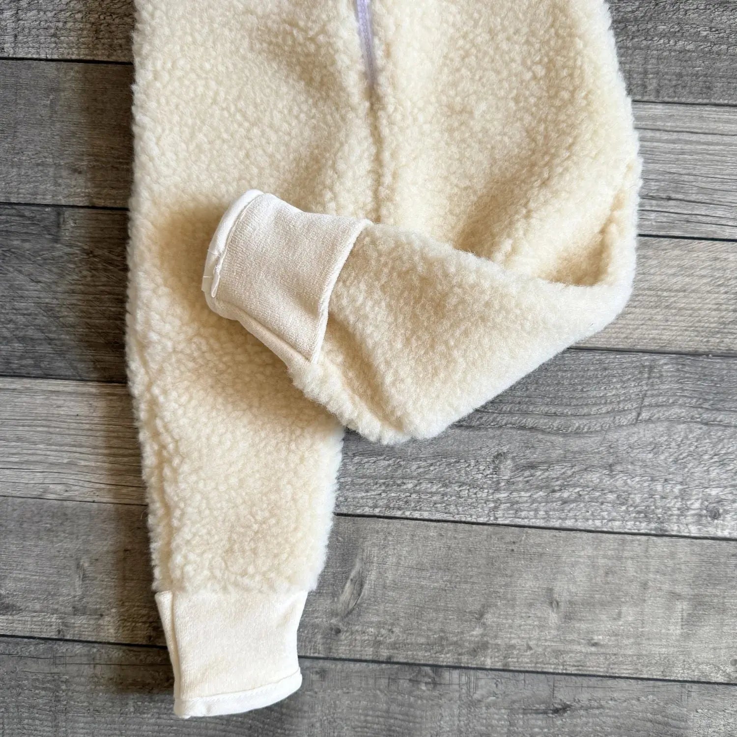 Combinaison bébé laine vierge Sassoupi – Naturel