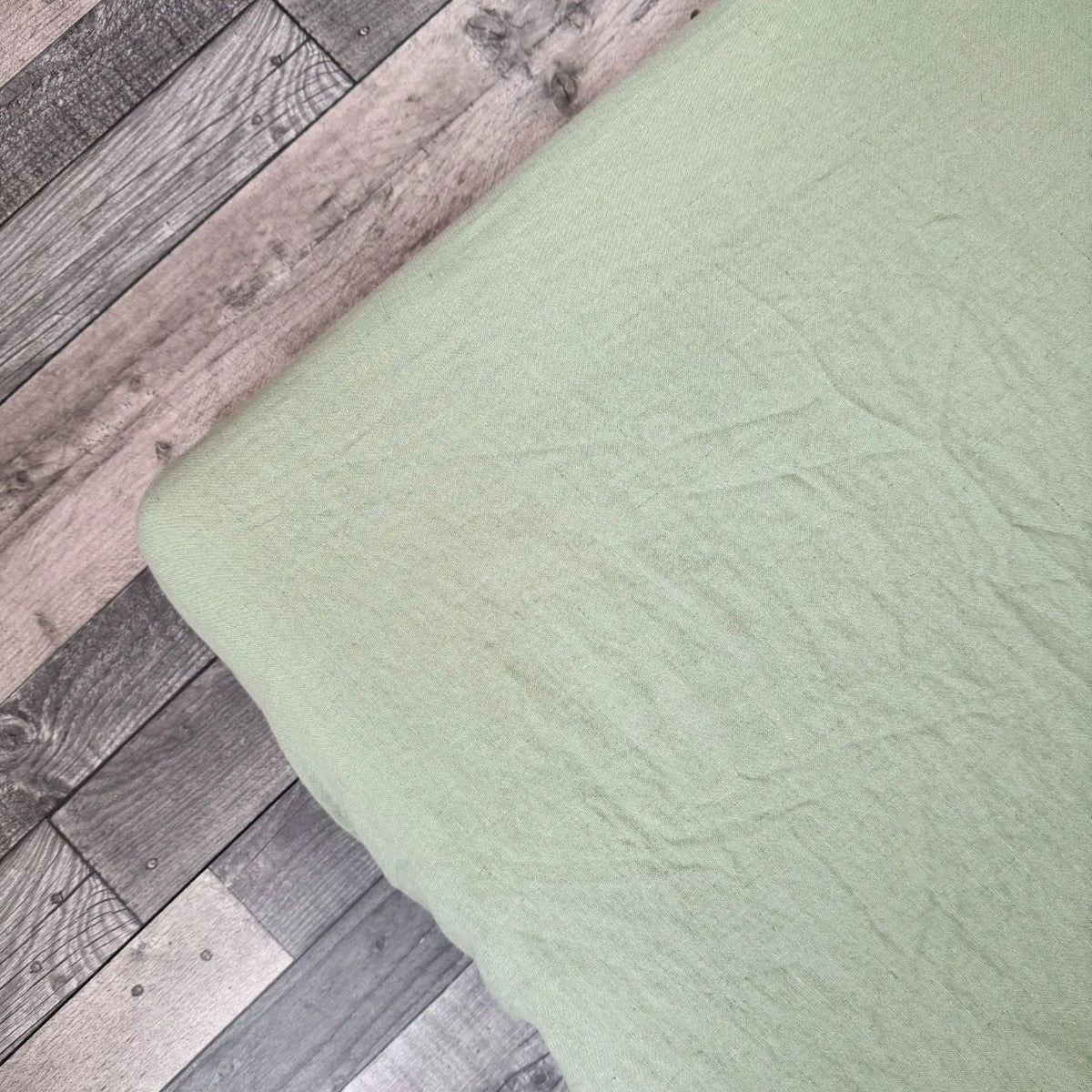 Drap-housse enfant en lin lavé Sassoupi - Sauge