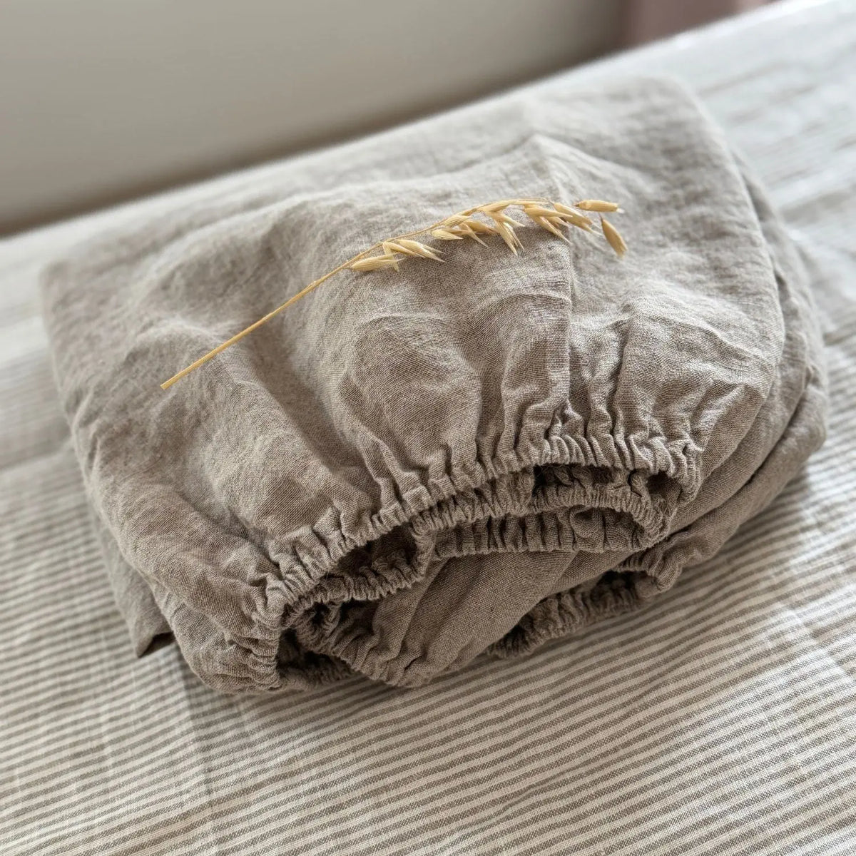 Drap-housse enfant en lin lavé Sassoupi - Naturel