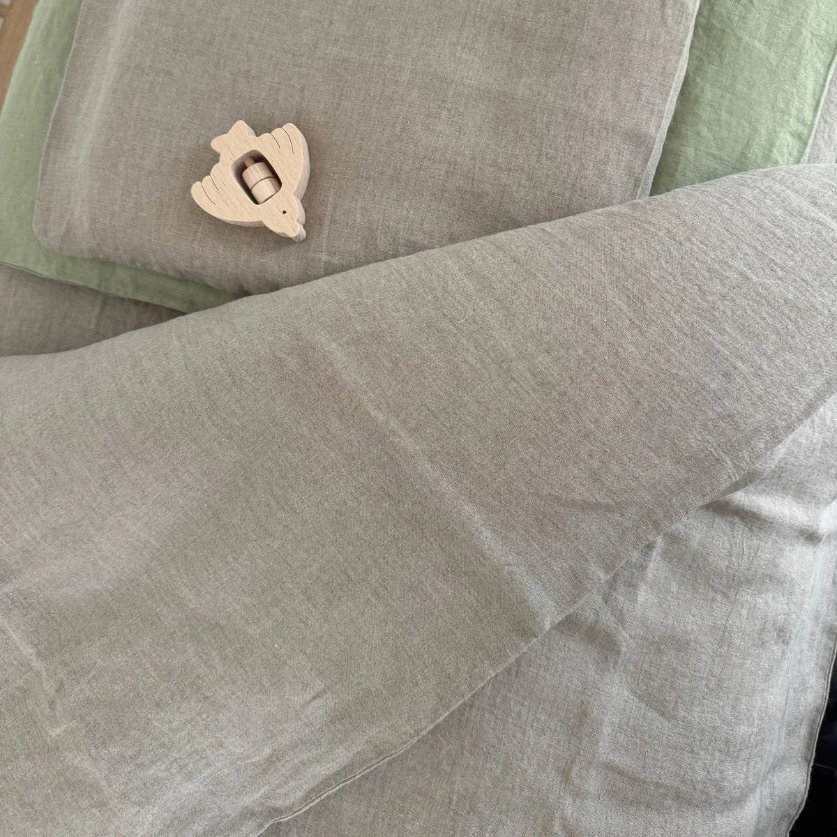 Housse de couette enfant en lin lavé - Naturel