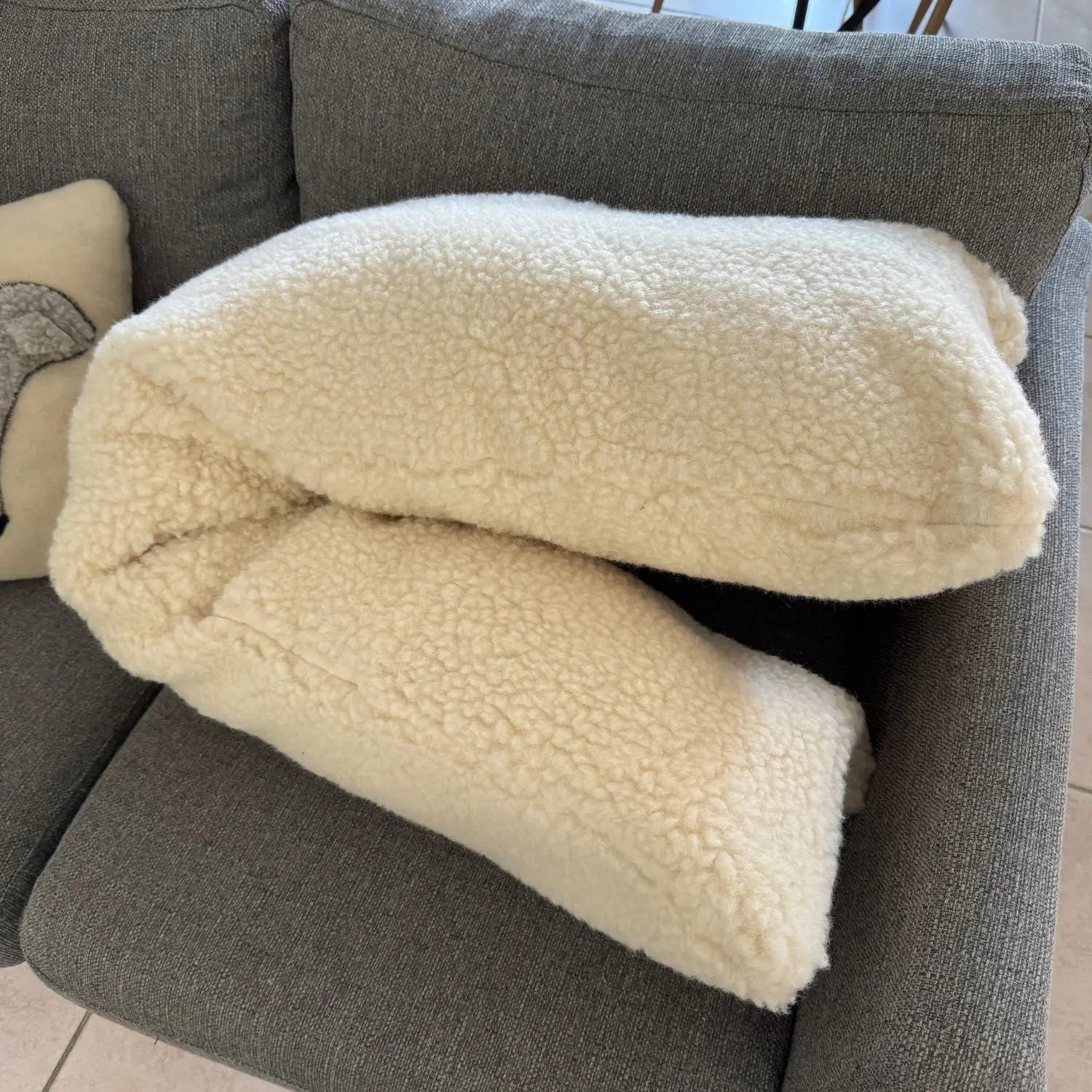 Housse en laine vierge pour coussin polyvalent Sassoupi 35x140 cm