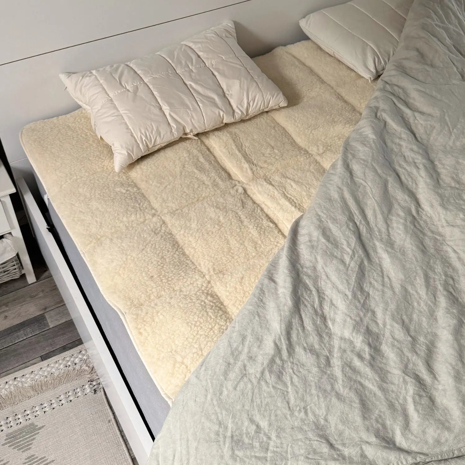 Surmatelas épais en laine bio & coton Sassoupi - 140x200 cm