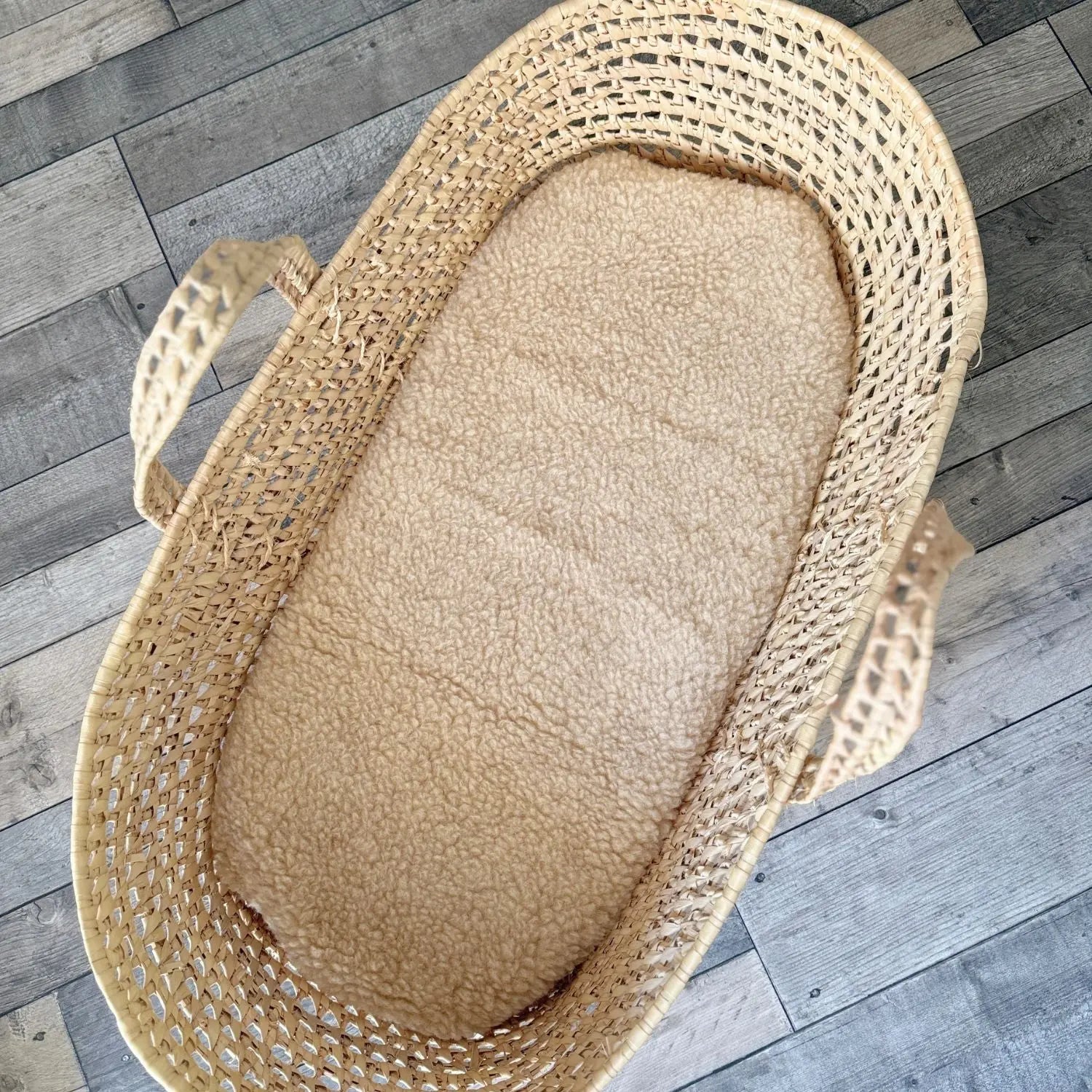 Surmatelas fin couffin en laine vierge Sassoupi - Beige