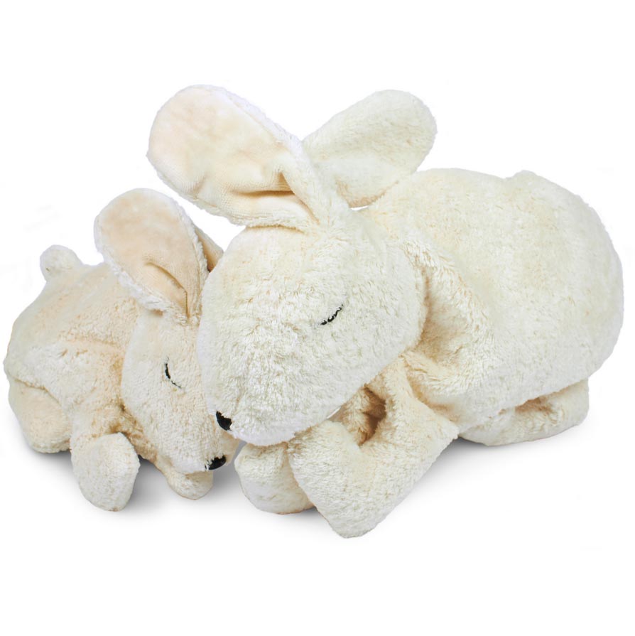 Doudou bouillotte en coton bio & laine Senger Naturwelt - Lapin