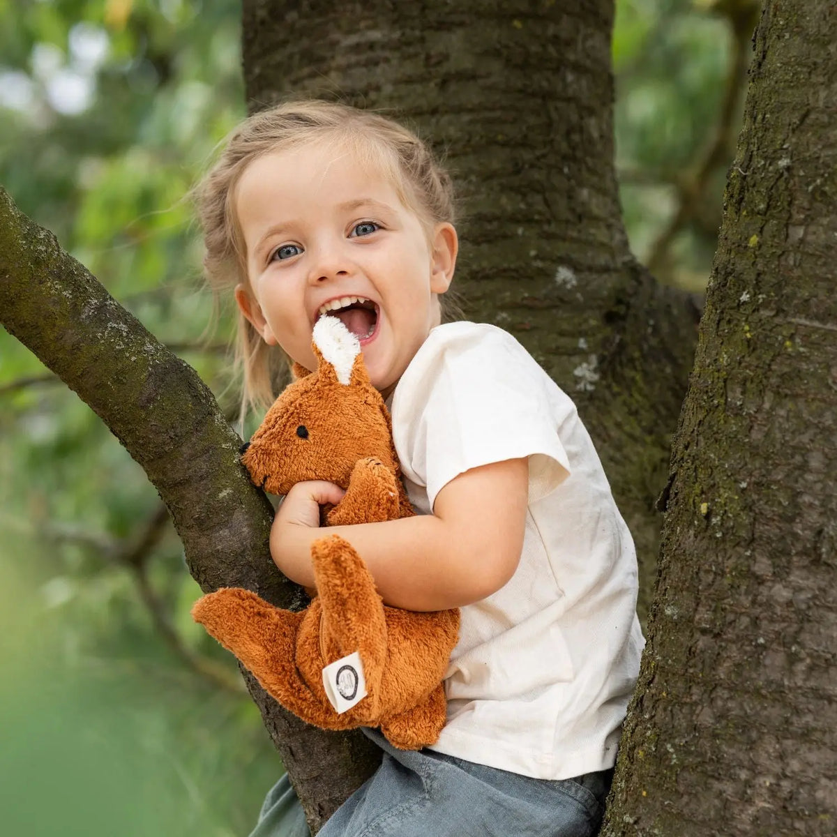 Doudou bouillotte en coton bio Senger Naturwelt - Ecureuil