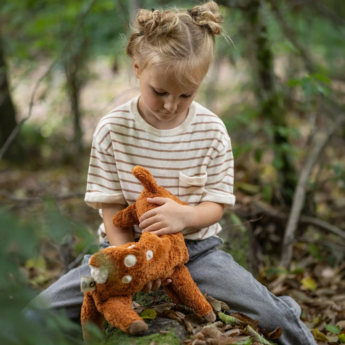 Doudou bouillotte en coton bio Senger Naturwelt - Faon