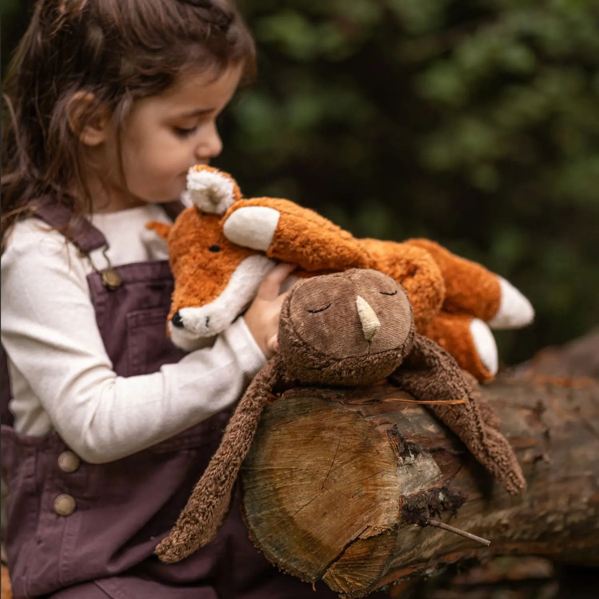 Doudou bouillotte en coton bio Senger Naturwelt - Hibou brun