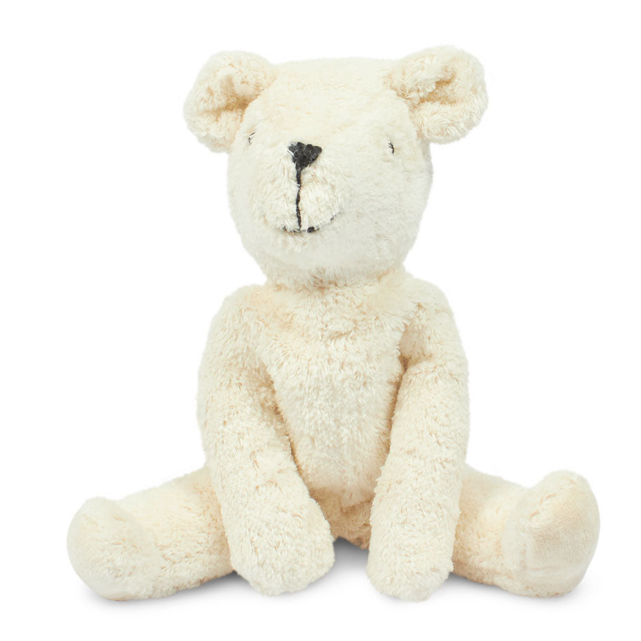 Doudou ours blanc en coton bio & laine Senger Naturwelt