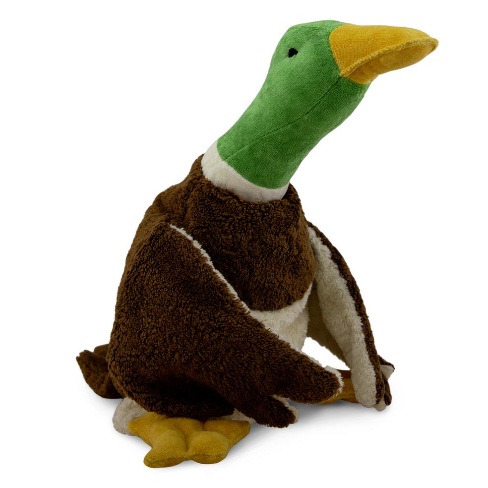 Doudou bouillotte en coton bio & laine Senger Naturwelt - Grand Canard