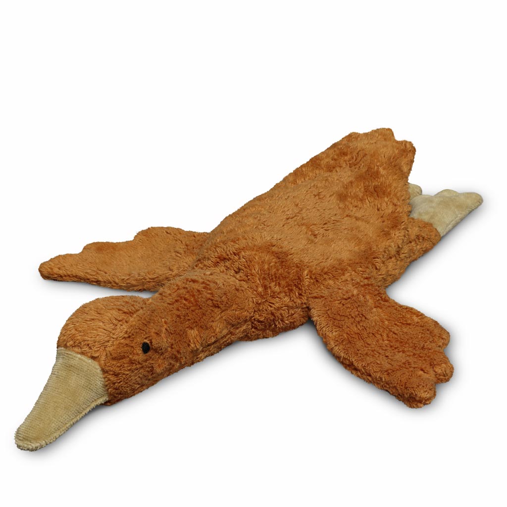 Doudou bouillotte en coton bio & laine Senger Naturwelt - Oie rouille