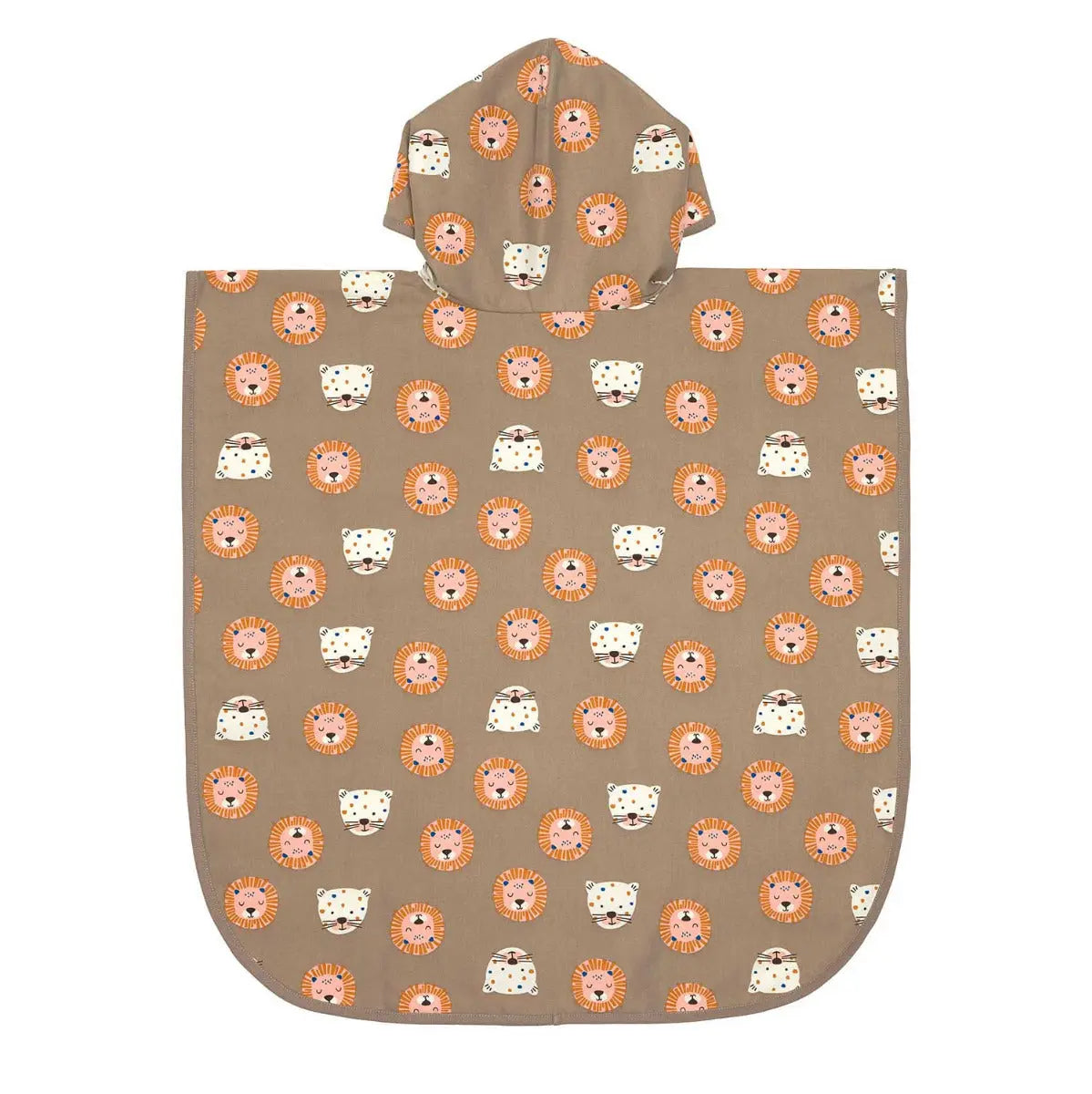 Poncho de plage anti-UV Lässig - Wild cats choco