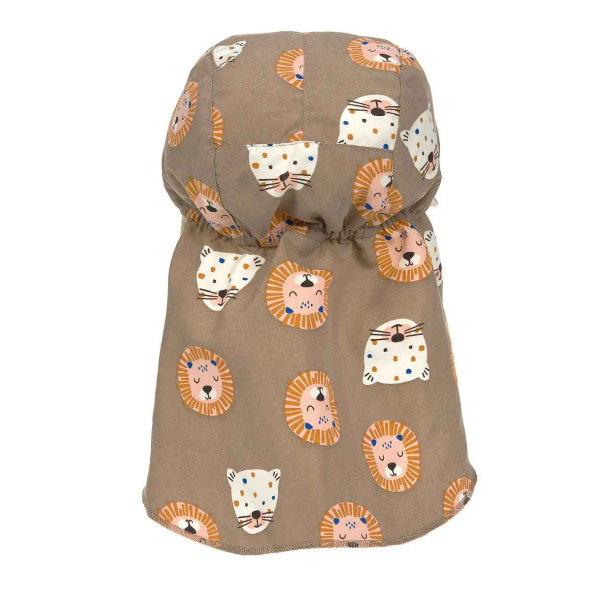 Casquette protège nuque anti-UV Lässig Wild Cats choco