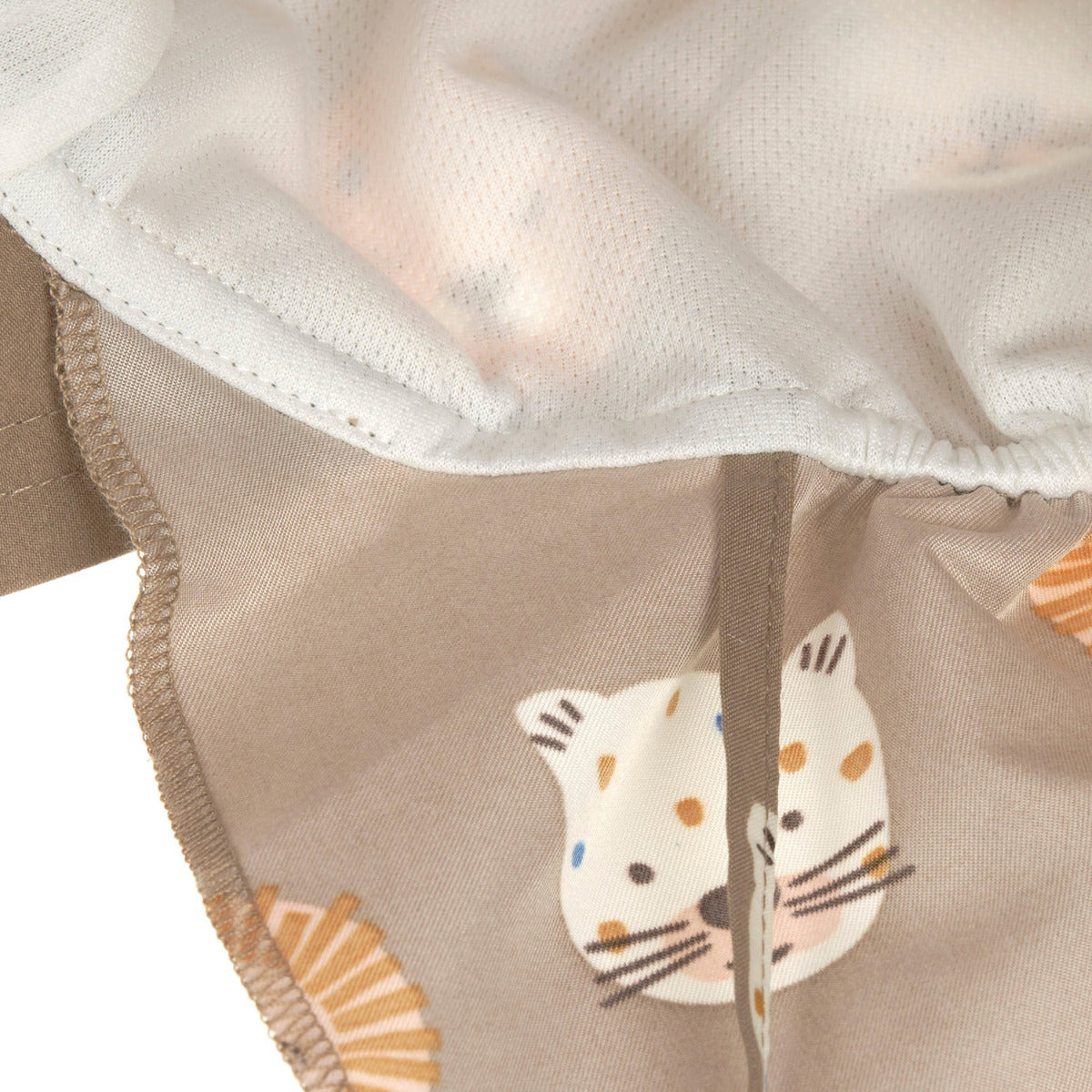 Casquette protège nuque anti-UV Lässig - Wild Cats choco - Lilinappy