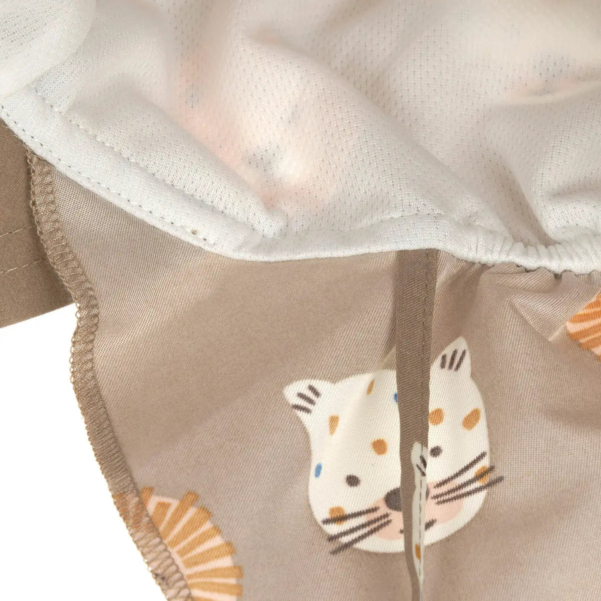 Casquette protège nuque anti-UV Lässig - Wild Cats choco - Lilinappy