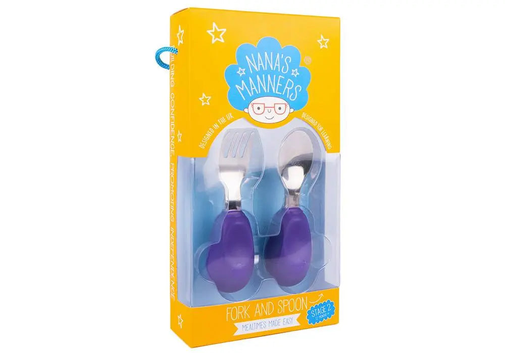 Couverts pour les bébés + 12 mois Nana's Manners - Violet Nana's Manners