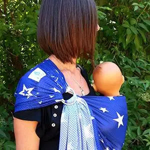 Porte-bébé Sling Sukkiri Bleu étoile blanche