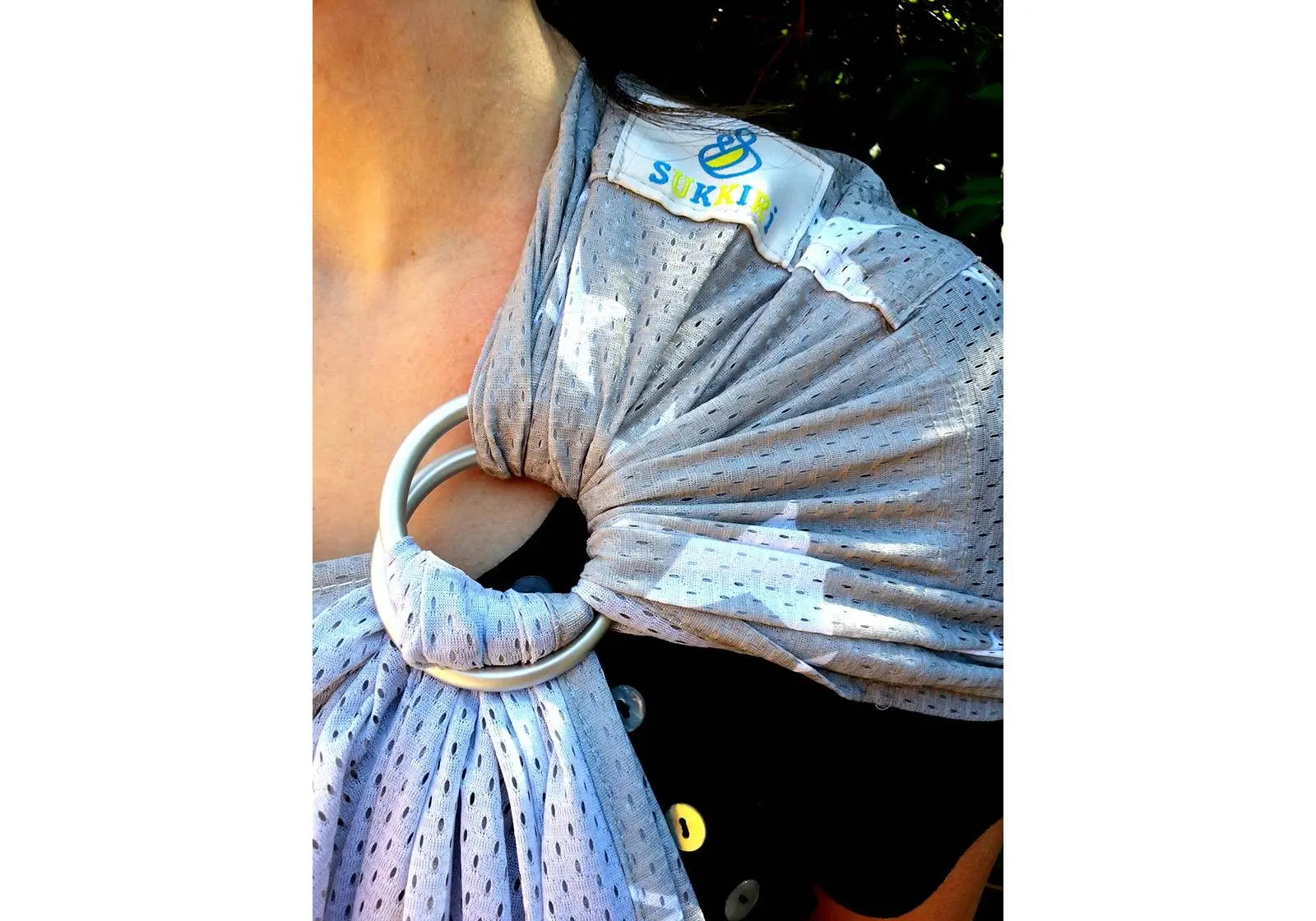 Porte-bébé Sling Sukkiri Gris étoile blanche