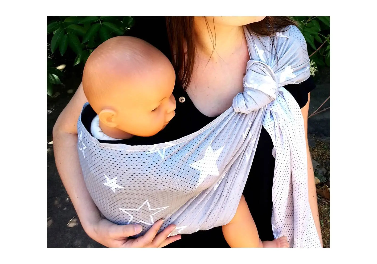 Porte-bébé Sling Sukkiri Gris étoile blanche