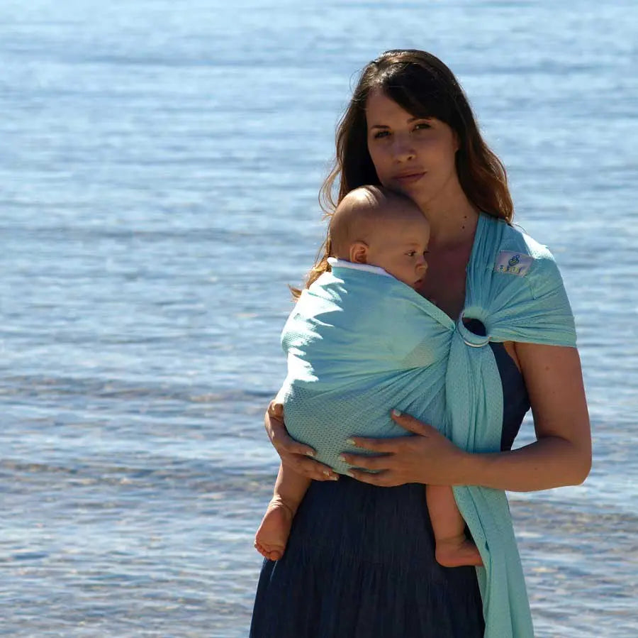 Porte-bébé Sling pour l'été Sukkiri Menthe Lucky