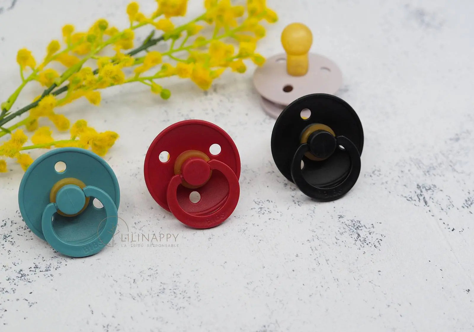 Tétine en caoutchouc naturel Bibs - Bleu étang