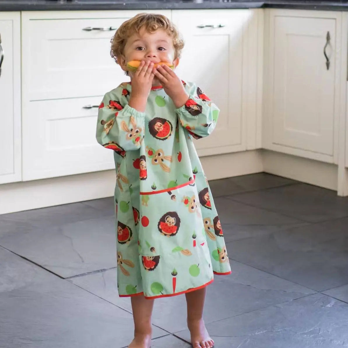 Long tablier de protection Tidy Tot - Pistache - Lilinappy