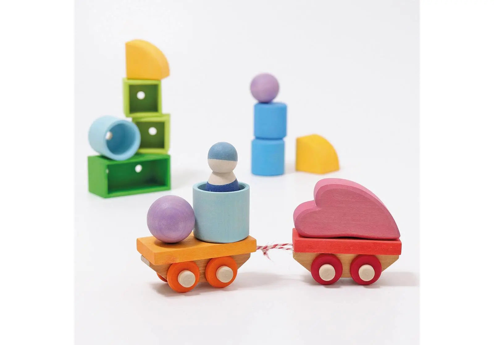 Jeu de construction train en bois Grimm's - Lilinappy