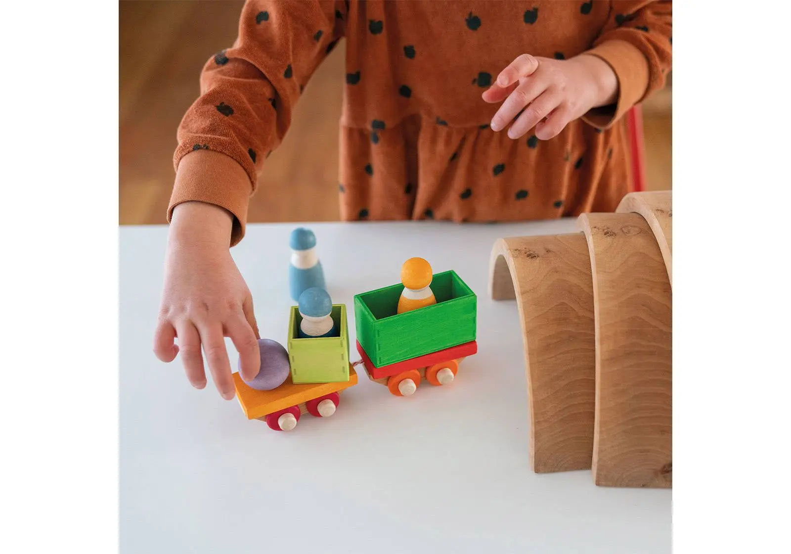 Jeu de construction train en bois Grimm's - Lilinappy