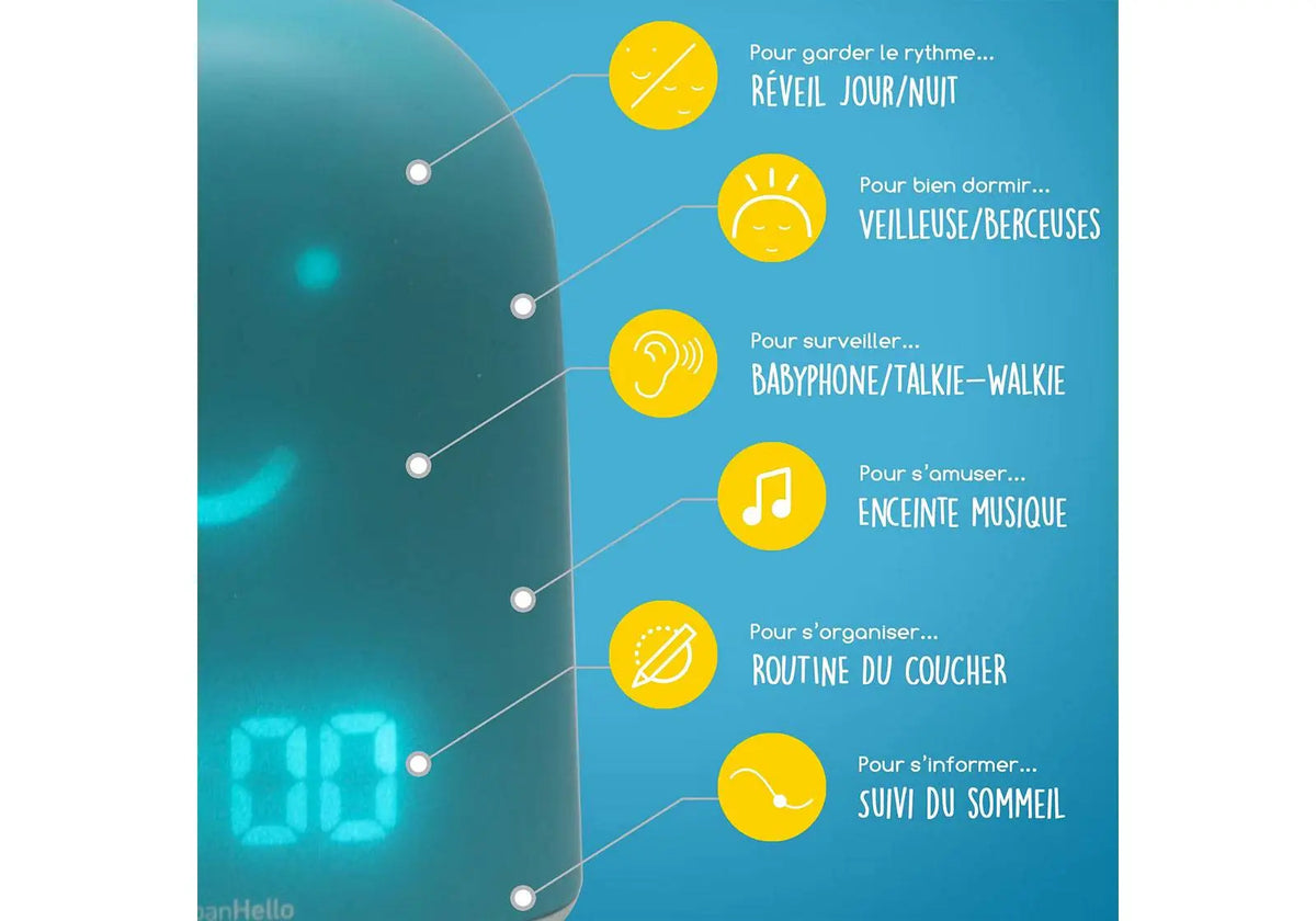 Réveil enfant, compagnon du sommeil REMI Urbanhello