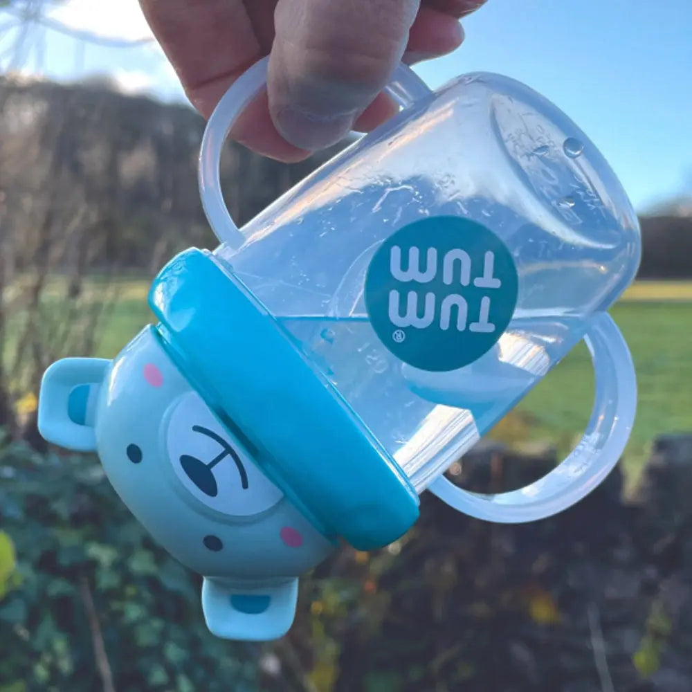 Tasse d’apprentissage avec paille Tum Tum - Ourson bleu
