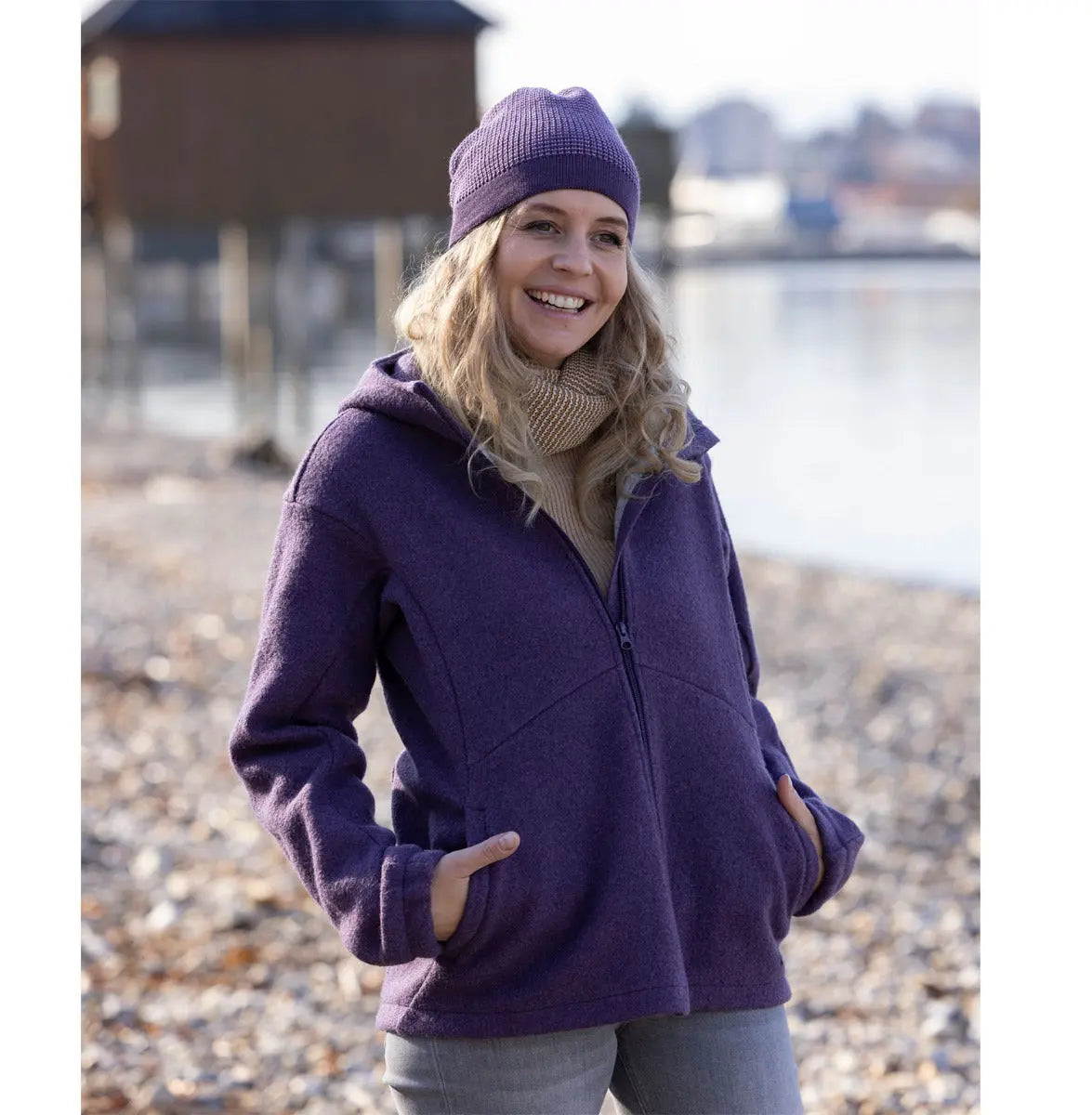 Veste pour femme en laine bouillie Disana - PRÉCOMMANDE