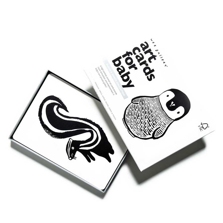 Cartes pour bébé en noir & blanc Wee Gallery Art
