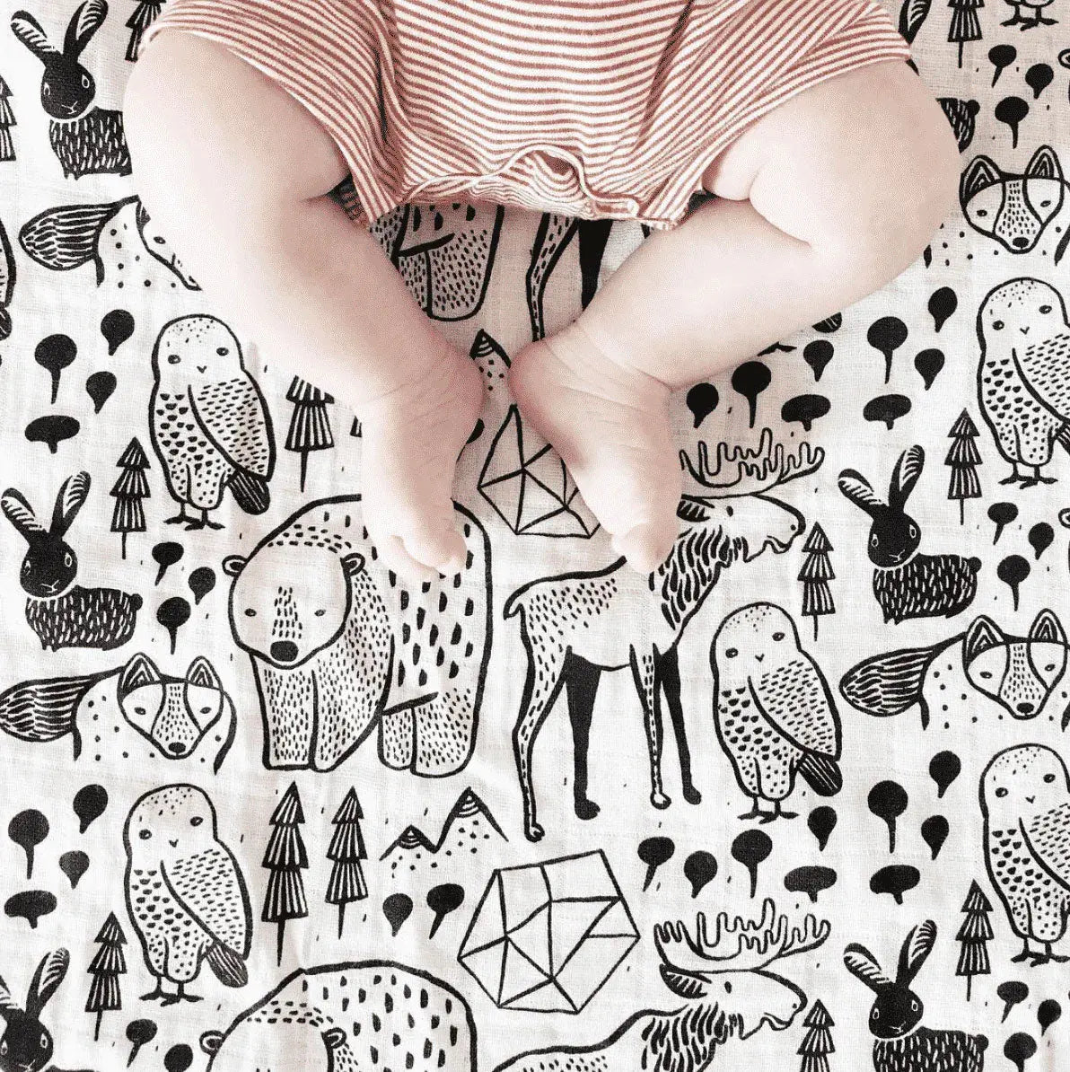 Lange en mousseline de coton bio Wee Gallery – Nordic - Lilinappy